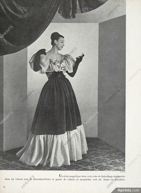 Balenciaga 1945 Evening Gown, Bianchini Férier