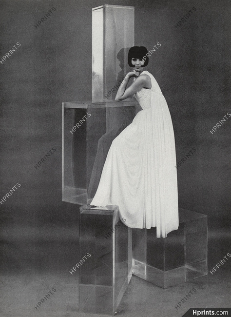 Grès 1960 Dress White Matte Jersey, Racine, Photo Richard Avedon