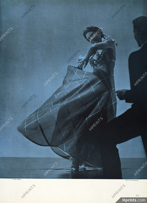 Schiaparelli 1937 Blue Danube Blue, Dance, Coudurier, Photo Jean Moral