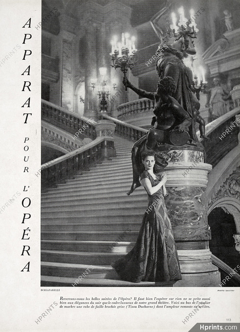 Schiaparelli 1947 Ducharne, Opéra Garnier, Savitry