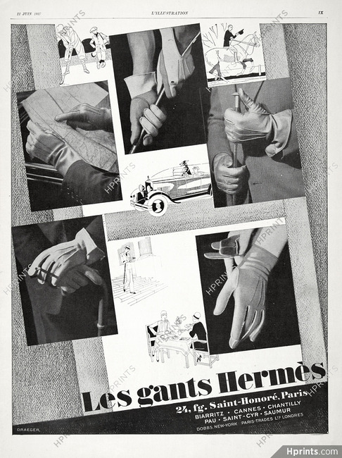 Les Gants Hermès (Gloves) 1927 Golfer (L)