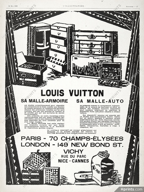Louis Vuitton (Luggage, Baggage) 1926 Malle-Armoire Malle-Auto