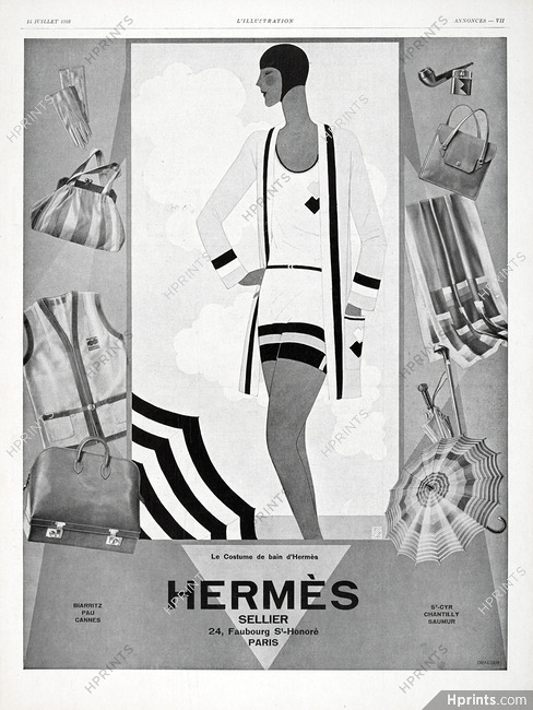 benzin Hysterisk morsom Forhåbentlig Hermès (Swimwear) 1928 Costume de Bain, Reynaldo Luza