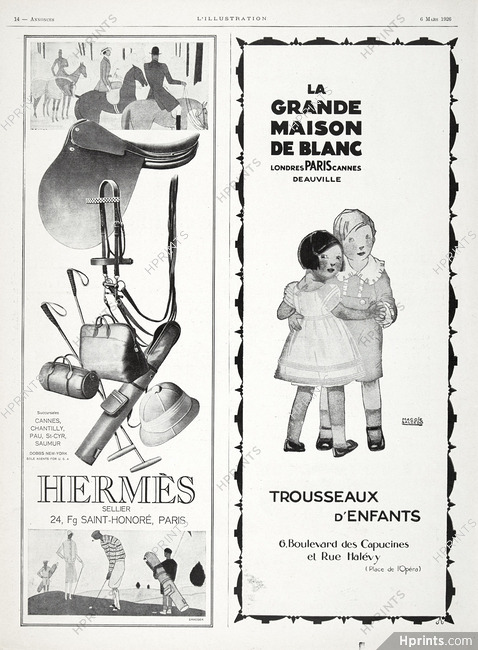 Hermès (Sports Equipment) 1927 Horse Riding, Golf, Polo