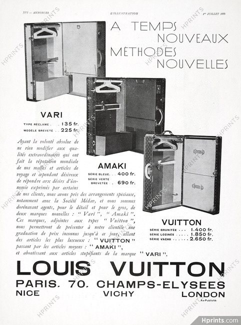 Louis Vuitton (Luggage) 1933 Malles Vari Amaki Vuitton