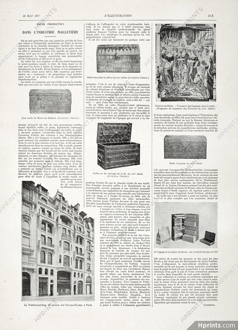 Dans l'Industrie Malletière, 1927 - Louis Vuitton Vuitton-building 70 Av Champs-Elysées, Images Collection Vuitton, Text by Lutetius, 1 pages