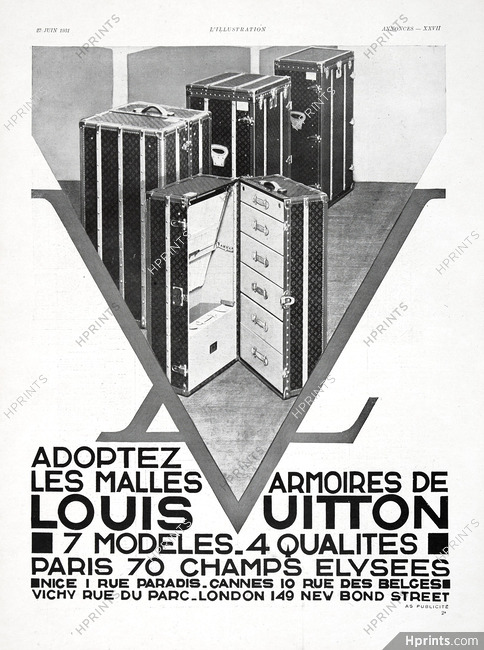 Louis Vuitton 1931 Trunk, Malles Armoires