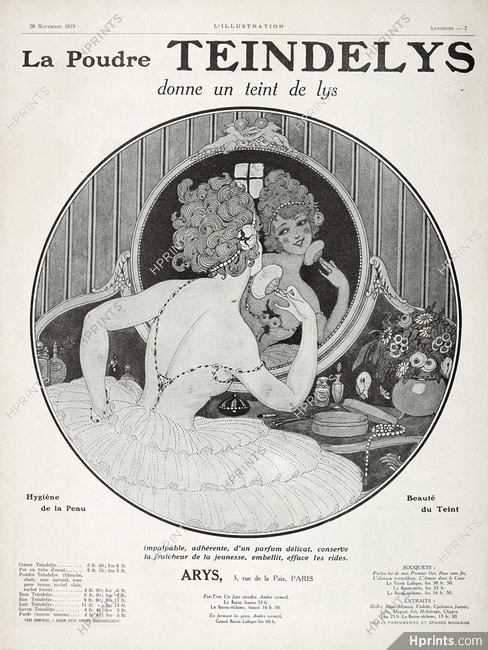 Arys (Cosmetics) 1919 Poudre Teindelys, Making-up