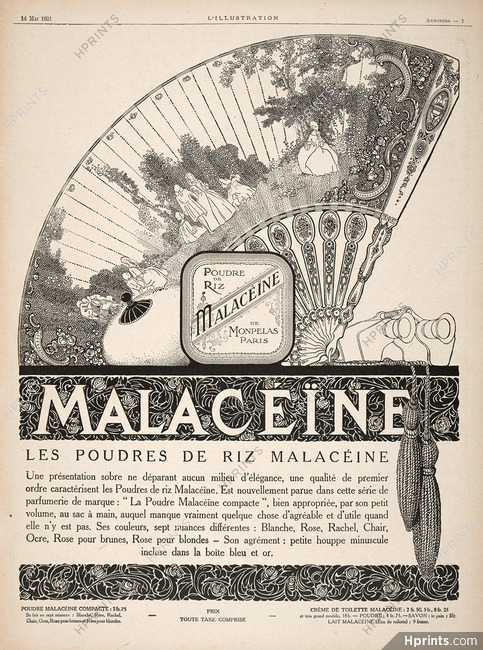 Malaceïne 1921 Hand Fan