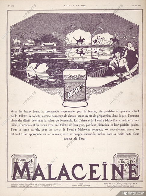 Malaceïne 1921 Canoë
