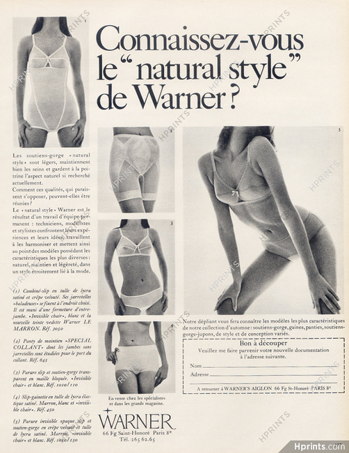 Warner's (Lingerie) 1970 Bra — Advertisement