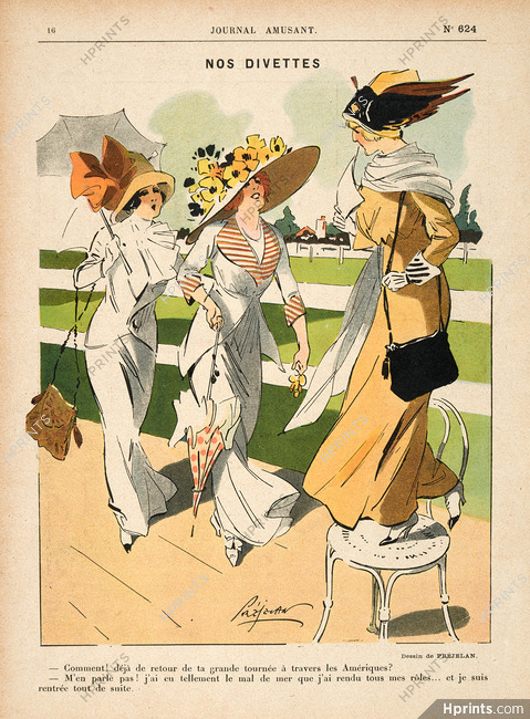 René Préjelan 1911 Nos Divettes, Elegant Parisienne