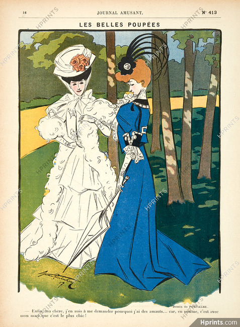 Portalez 1907 Les Belles Poupées, Elegant Parisienne