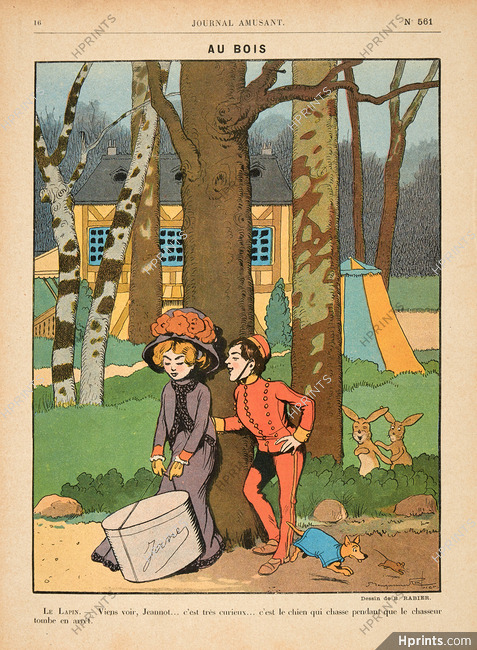 Benjamin Rabier 1910 Au bois, Groom