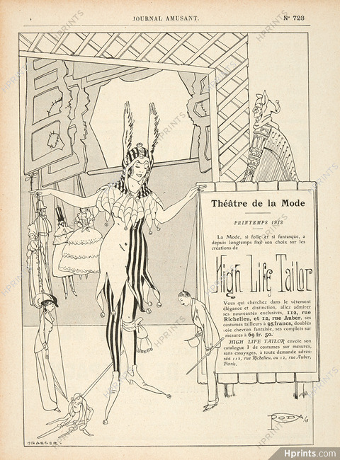 High Life Tailor 1913 Théâre de la Mode, Marionnettes, Roda