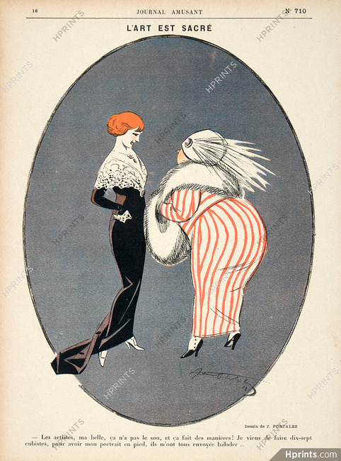 Portalez 1913 L'Art Est Sacré, Le Journal Amusant