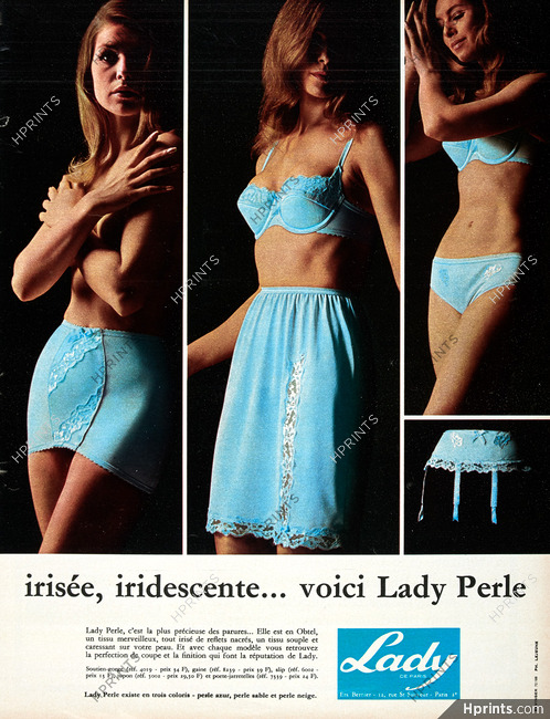 Lady (Lingerie) 1967 Girdle, Brassiere, Underskirt, Panty, Photo Patrick Lejeune