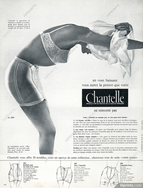 Chantelle 1962 Girdle, Bra, Photo Lejeune