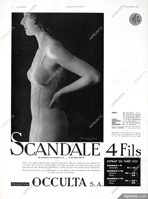 Scandale 1935 Girdle, Occulta, Photo Blanc & Demilly (L)