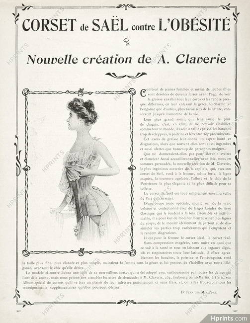 Claverie (Corsetmaker) 1903 Corset de Saël