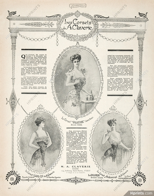 A.Claverie (Corsetmaker) 1907