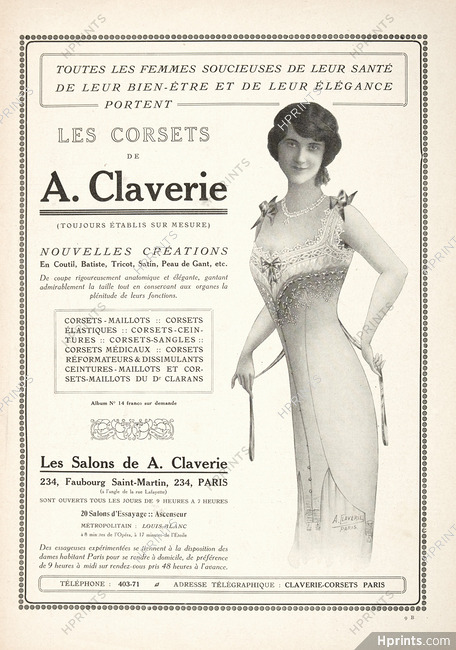 Claverie (Corsetmaker) 1912