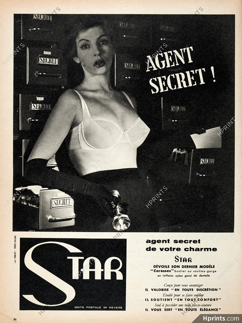 Star (Lingerie) 1959 Agent Secret, Photo Colleau