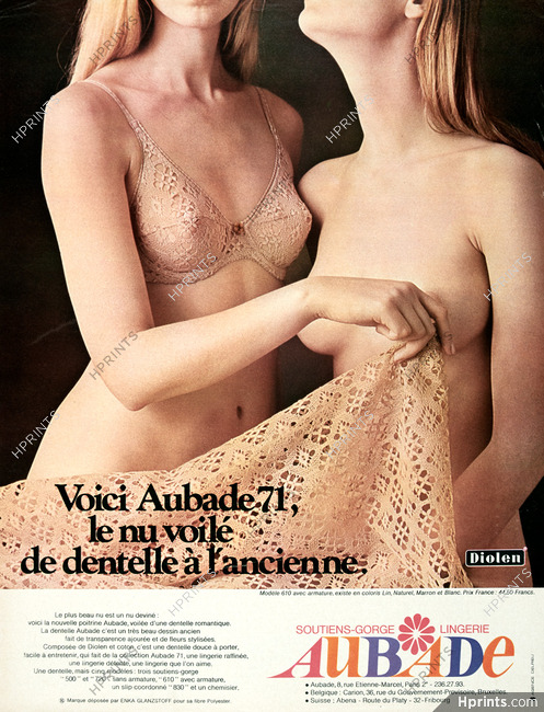 Aubade (Lingerie) 1971 Bra (L)