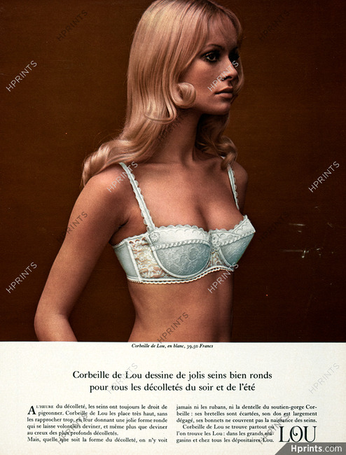 Lou (Lingerie) 1969 Brassiere, Corbeille — Advertisement