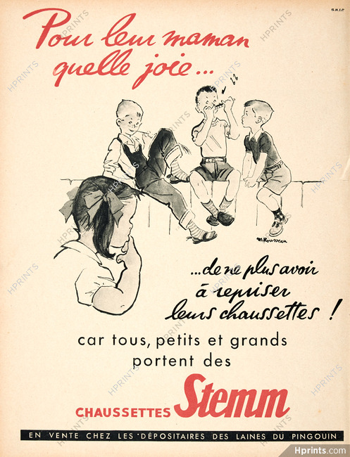 Stemm (Underwear) 1951 Children, M. Rousseau