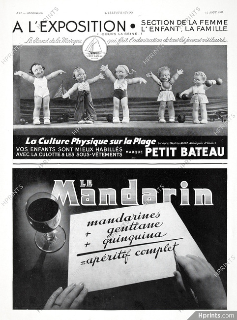 Petit Bateau 1937 Mannequins Pierre Imans