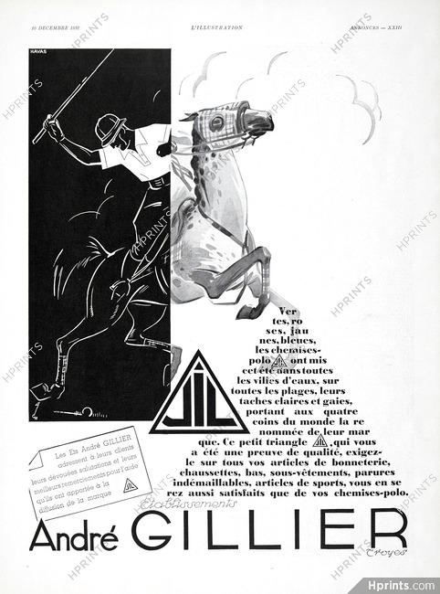 JIL André Gillier (Hosiery, Stockings) 1932 Polo