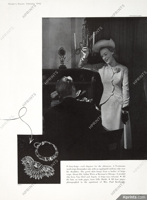 Van Cleef & Arpels 1942 Jeweled clip (right), Orlin