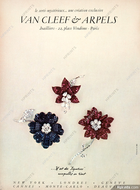 Van Cleef & Arpels 1968 Serti-mystérieux, Flower Clips