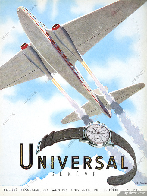 Universal 1948 Charles Lemmel, Airplane, French advertising