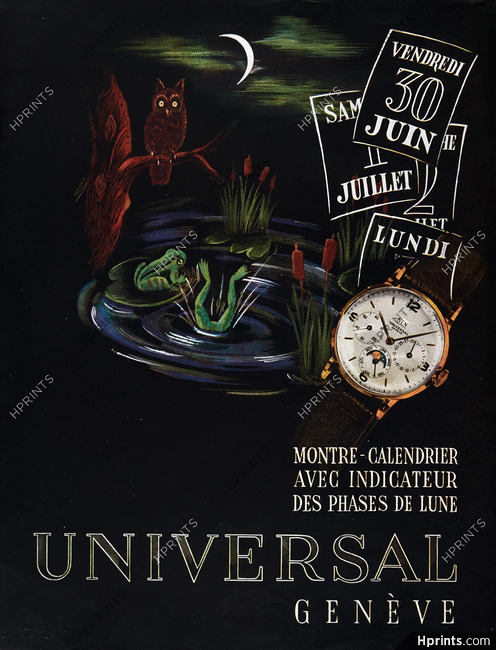 Universal Genève 1947 Montre-calendrier, Phases de Lune