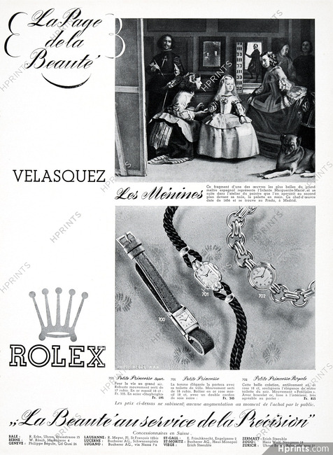 Rolex 1943 Velasquez, Ménines