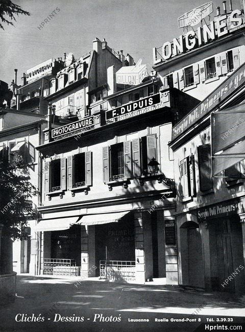 Photogravure F. Dupuis, Lausanne 1943 Longines