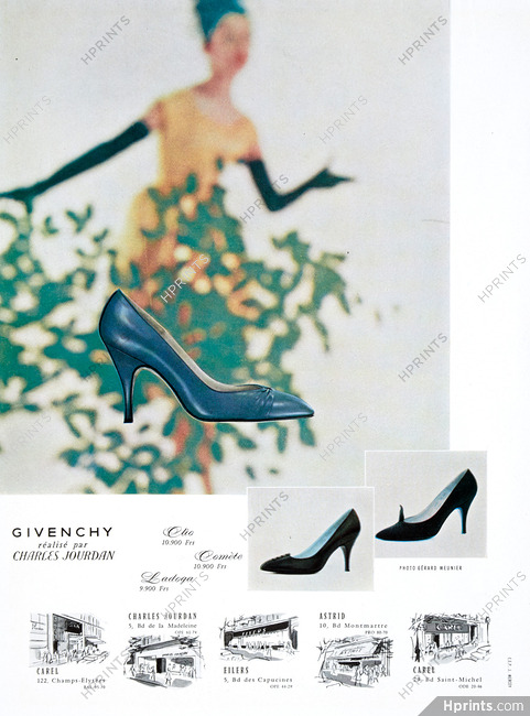 Charles Jourdan (Shoes) 1958 Givenchy, Photo Gérard Meunier
