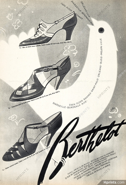 Berthelot (Shoes) 1939 Libis — Advertisement