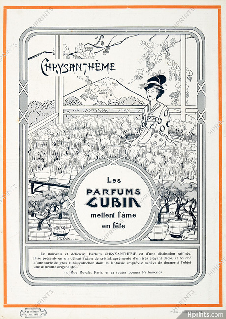 Lubin (Perfumes) 1912 Chrysanthème, Japan, Fabiano