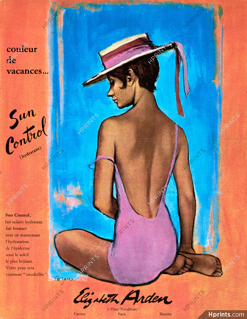 Elizabeth Arden (Cosmetics) 1964 Solar Cream Swimwear (Version B)