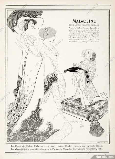 Malaceïne 1912 Art Nouveau Style, Maximilian Fischer