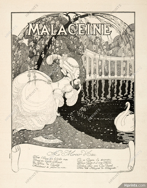 Malaceïne 1921 Le Miroir d'Eau, Gerda Wegener, Marquise