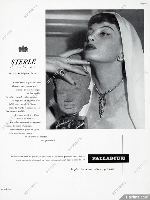 Sterlé 1953 Necklace, Earrings, Ring, Capucine, Guy Arsac