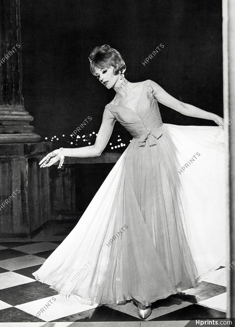 Michel Goma 1961 Van Cleef & Arpels, Hotel Crillon, Evening Dress, Photo Prigent