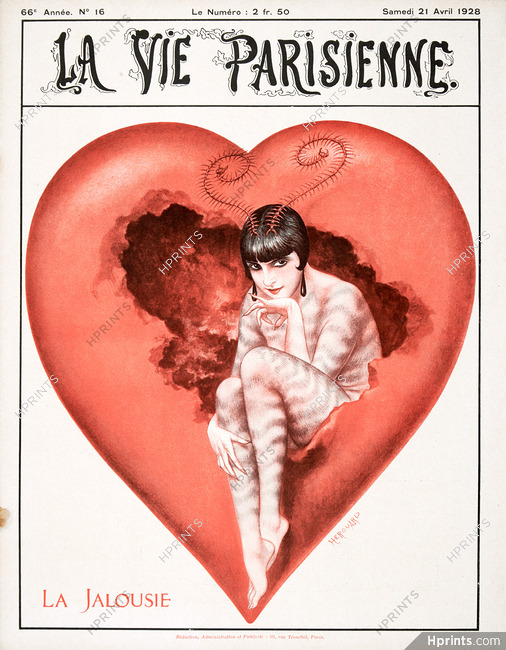 Chéri Hérouard 1928 La Jalousie, Jealousy, La Vie Parisienne cover