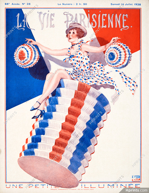 Léonnec 1928 Une Petite Illuminée, 14 Juillet, Fête Nationale, La Vie Parisienne cover