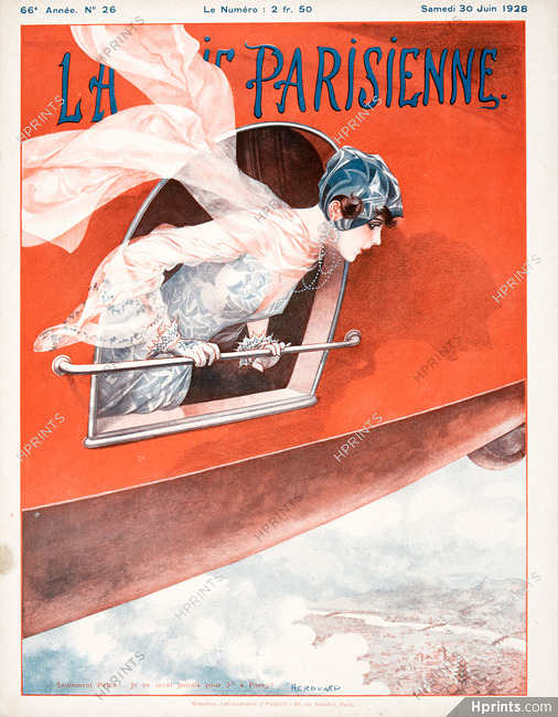 Seulement Pékin ! Je ne serai jamais pour 5h à Passy, 1928 - Hérouard Airplane, La Vie Parisienne cover