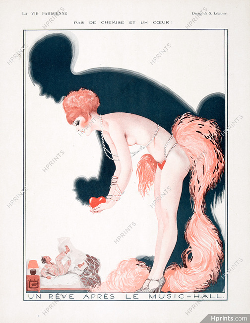 Léonnec 1928 "Un Rêve Après le Music-Hall", Chorus Girl Dream